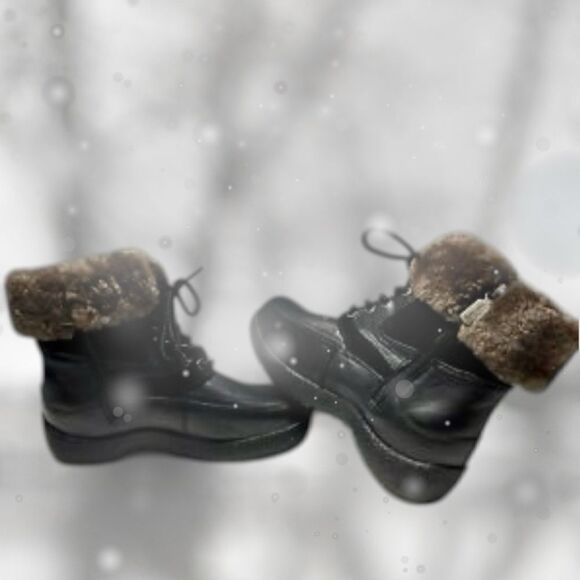 Winter faux fur The Toe Warmer Boots. Waterproof leather 5⭐️reviews size 7 W - Picture 7 of 7